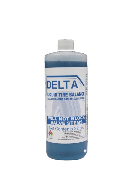 Bottle of Delta liquid tire balancing fluid